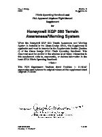 Pilot’s Operating Handbook and FAA Approved Airplane Flight Manual Supplement For Honeywell KGP 560 Terrain AwarenessWarning System.pdf